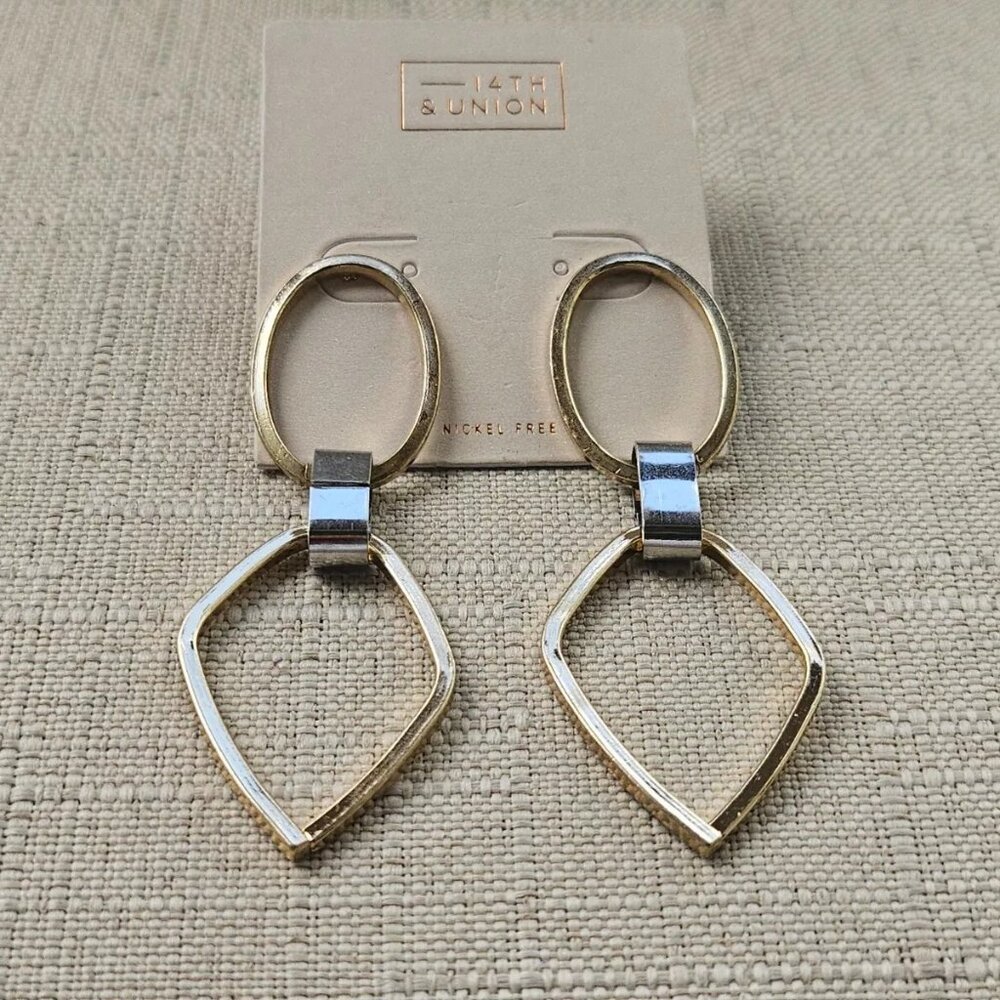 14th & Union Women Earrings Drop Down Fashion Ear Jewelry Gold/silver Tone New